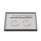 Oirlv Premium Leather Jewelry Showcase Tray, Velvet Display Organizer Professional Retail & Home Presentation Tray, Grey Medium - color: Blue, size: 9.84″ L×7.09″ W