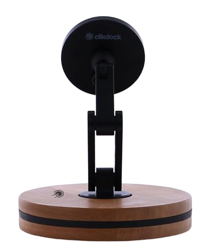 ClikDock Cell Phone Magnetic Wireless Charger Stand, 360° Spin, Aluminum Construction, Compatible with MagSafe Phones for iPhone & Andriod (Bespoke V1) - color: Bespoke V1