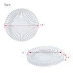 Candleholder Glass Candle Holder Plates Set of 6, Round Glass Candle Tray Plates for Dining Wedding Christmas Party Evening Light, Clear - color: Clear