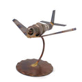 Jet Plane Collectible Handmade Metal Art Figurine, Desk Accessories, Trophy, Boss Gift, Home Office Décor, Airplane - style: Jet Plane