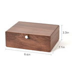 CHOSIN Black Walnut Wooden Jewelry Box for Women 2 Layer Jewelry Organizer with Removable Tray for Watches Rings Earrings Necklace Bracelets Storage Gifts for Mom - style: 2 Layer B