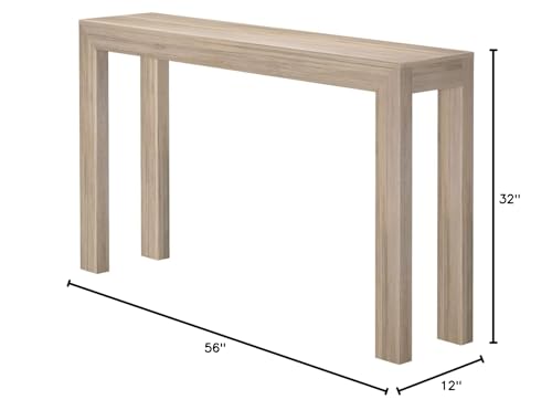 Plank+Beam Modern 56 Inch Console Table, Solid Pine Wood Entryway Table, Narrow Sofa Table for Hallway or Living Room, Blonde - color: Blonde, size: 56 Inch