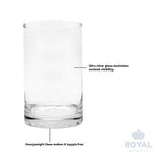 Royal Imports Flower Glass Vase Decorative Centerpiece for Home or Wedding - Cylinder Shape (8" Wide x 8" Tall, Clear) - size: 8" wide x 8" tall