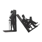 George Washington and Abraham Lincoln Bookends, American Icons Themed Book Stand, Decorative Greatest President Bookend, Presidential Silhouette Book Ends, Historical American Leaders Metal Bookend
