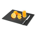Mymonfif Tempered Glass Cutting Board for Kitchen, Black Glass Board for Countertop, Heat Resistant, with Non-Slip Feet, 12x16" 1Pcs - color: 1Pcs Black