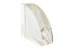 Creative Co-Op Decorative Geometric Glass Block Bookend, Clear - color: Clear