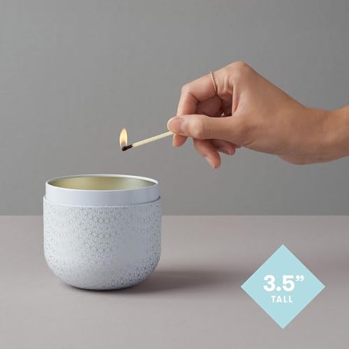 Capri Blue Scented Candle with Muse Tin Holder - Luxury Candles for Home Scented with Tropical Fruits & Sugared Citrus - Long Lasting Soy Wax Blend (Volcano, 12.5 Oz)