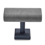 Oirlv Premium Leather Watch Stand for Men T-bar Watch Display Stand for Watches Bracelet Holder Jewelry Display Stand (Dark Grey) - color: Grey