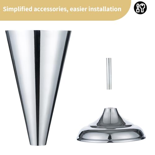 2 Pcs Tabletop Silver Metal Wedding Flower Trumpet Vase, 9.8 inch Table Decorative Centerpiece Artificial Flower Arrangements for Anniversary Ceremony Party Birthday Event Aisle Home Decoration - color: Silver, size: 9.8 inch x 2 Pcs