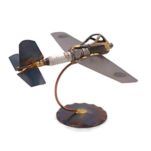 Zero Collectible Handmade Metal Art Figurine, Desk Accessories, Trophy, Boss Gift, Home Office Décor, Aircraft - style: Zero