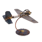 Zero Collectible Handmade Metal Art Figurine, Desk Accessories, Trophy, Boss Gift, Home Office Décor, Aircraft - style: Zero
