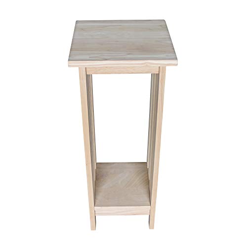International Concepts Mission Plant Stand, 30-Inch High, Solid Parawood, Unfinished - size: 30 Inch
