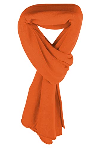 Love Cashmere Women's 100% Cashmere Wrap Scarf - hand made in Scotland RRP $350 - color: Orange