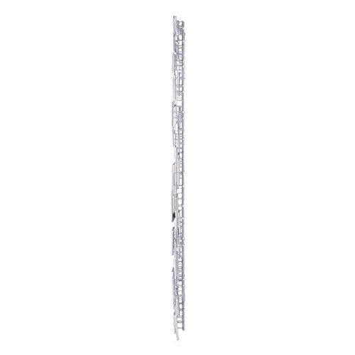 SEI Furniture Wavson Wall Sculpture, Geometric 3D Design, Unique Mounting Wall Art, Silver, 47.00" x 2.25"