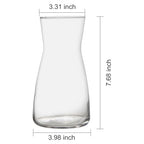 Clear Glass Vase 8 Inch, Round Borosilicate Clear Glass Flower Vase, Modern Boho Style Centerpiece Vase for Home Kitchen Wedding, Housewarming - color: Transparent