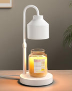 LISUNAR Electric Candle Warmer Lamp White, Candle Lamp Warmer with Timer, Wax Warmer Lamp for Jar Candles, Adjustable Height Candle Light Warmer with 2 Bulbs - color: White-A1