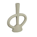 Modern Sculptural Taper Candle Holder, Ivory