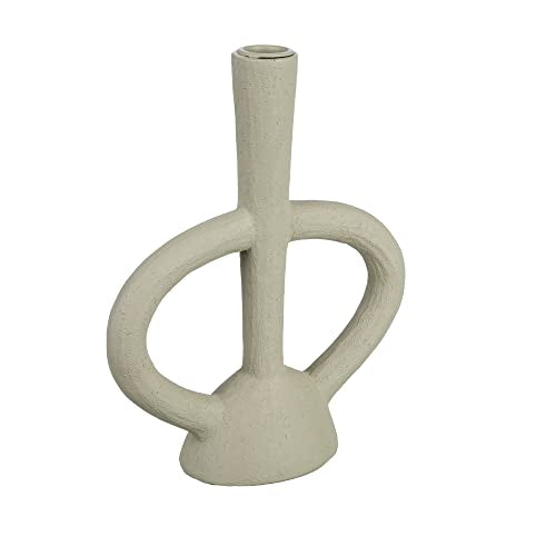 Modern Sculptural Taper Candle Holder, Ivory
