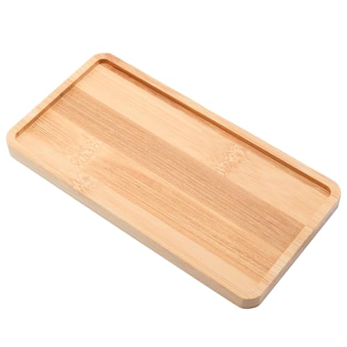 Rectangular Bamboo Tray – 6.9” × 3.5” Outer Size, 6.5” × 3.1” Inner Size, Natural Decorative Organizer for Bathroom, Vanity, Toilet Tank Top, Desk, Entryway or Kitchen Use. - style: Rectangle 6.9x3.5”