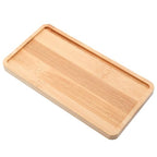 Rectangular Bamboo Tray – 6.9” × 3.5” Outer Size, 6.5” × 3.1” Inner Size, Natural Decorative Organizer for Bathroom, Vanity, Toilet Tank Top, Desk, Entryway or Kitchen Use. - style: Rectangle 6.9x3.5”