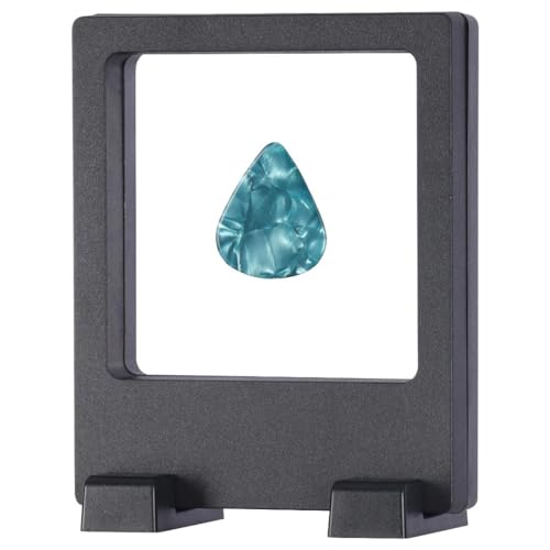 3D Floating Frame Flexible Single Medallion Medal Challenge Coin Poker Chip Guitar Piick Display Case Stand Holder Magic Suspension Box Black-Square Shape
