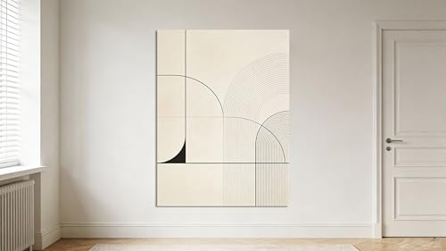 LKXGRRSFG The Power Of MinimalismMinimalist Abstract Canvas: Geometric Shapes Neutral Palette for Minimalist Room Decor7.9x11.8in Unframed - color: Unframed, size: 7.9x11.8in