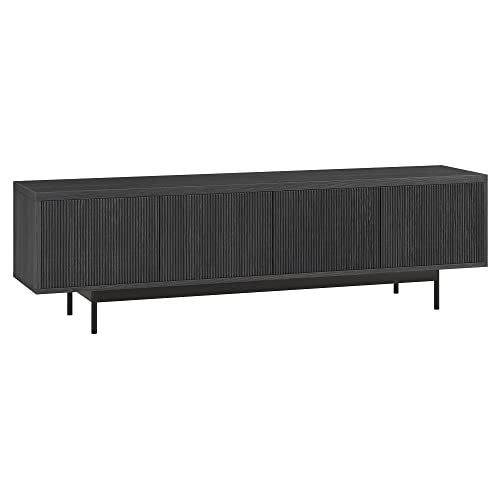 Henn&Hart Whitman, 70'' Rectangular TV Stand, Charcoal Gray - color: Charcoal Gray, size: 70'' Rectangular TV Stand