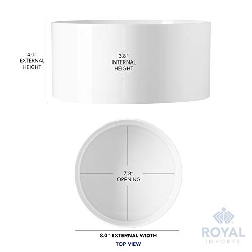 Royal Imports Flower Acrylic Vases Cylinders - Decorative Centerpiece Display for Home or Wedding - Non Breakable Plastic, 8X4 - White - size: 8"x4"