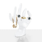 yuntop 1 Pack Hand Form Ring Holder Mannequin Hand Jewelry Organizer Stand Watch Stand Bracelet Ring Support Aesthetic Rack (White) - color: White