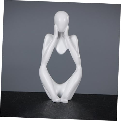 PRETYZOOM Modern Abstract Thinker Statue Decorative Art Home Accessory Neutral Minimalist Decor