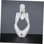 PRETYZOOM Modern Abstract Thinker Statue Decorative Art Home Accessory Neutral Minimalist Decor