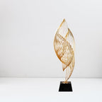 Contemporary Abstract Sculpture for Home Office Decor, Large Black