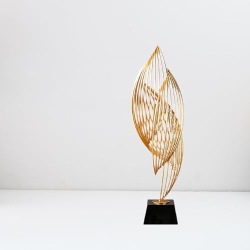 Contemporary Abstract Sculpture for Home Office Decor, Large Black