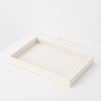 Stackable Jewelry Organizer Tray For Drawers,White Leather Small Earring Storage Tray,Bracelet And Necklace Display Box,Jewelry Ring Display Case(Creamy White Blank Trays 2) - color: (Creamy White Blank Trays 2)
