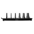 Adjustable Universal Multi Device Organizer Dock Stand Holder, Tablet Cell Phone Desktop Stand for iPhone Samsung Galaxy Google Nexus Kindle (Black)- No Charging Port - color: Black