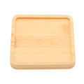 Square Bamboo Tray – 3.5” Outer Side, 3.1” Inner Side Plant Saucer or Mini Serving Tray for Small Planters, Snacks, Candles, or Bathroom Decor - style: Square 3.5"