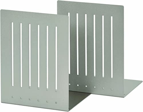 STEELMASTER Heavy Duty 8-Inch Steel Bookends, 1 Pair, Silver (241080050) - color: Silver, size: 8-Inch Pair