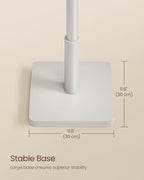 VASAGLE Solid Wood Coat Rack, Free Standing Hall Coat Tree with 8 Hooks, 3 Height Options, for Coats, Hats, Bags, Purses, for Entryway, Hallway, Rubberwood Hooks and Pole, Cappuccino Beige URCR010K01 - color: Cappuccino Beige, style: Square Base + Cylindr