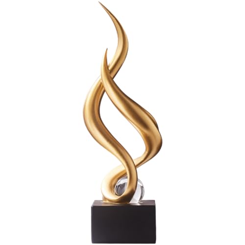 AWNR Abstract Art Deco Decor Statues for Home,Shelves,Table,Living Room, Dining Room,Modern Sculpture Decoraciones of Homes for Sale (Gold C) - color: Gold C