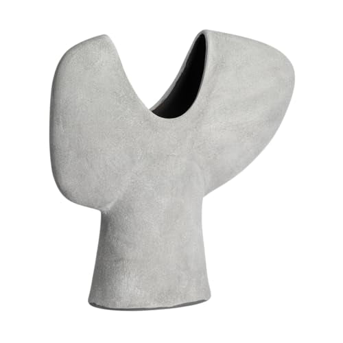 Bloomingville Modern Terracotta Abstract Vase, Grey - color: Distressed Grey