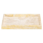 Navaris Travertine Decorative Tray - Durable Bathroom Organiser - Trays for Perfume, Jewellery, Vanity & Coffee Table Decor - 30 x 20cm Rectangle Tray, Beige - size: 11.8" x 7.9" x 1.2"