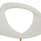 Deco 79 Polystone Abstract Decorative Sculpture Cut-Out Home Decor Statue with Marble Stand, Accent Figurine 12" x 3" x 13", White - size: 12" x 3" x 13"