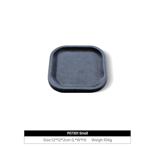 Resilient Velvet Jewelry Display Tray for Ring Earrings Bracelet Necklace, Flat Jewellery Dish for Showcase Store Retail Counter Exhibition Photography Livestream (Slate Gray, Small) - color: Slate Gray, size: Small