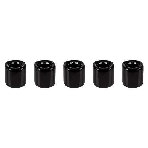 Mega Candles 5 pcs Black 1/2 Inch Diameter Ceramic Chime Ritual Spell Candle Holders, Great for Casting Chimes, Meditation, Rituals, Spells, Vigil, Witchcraft, Wiccan Supplies - color: Black, size: 5 Pieces