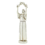 Avalon Gallery Outdoor Sculptures Saint Francis of Assisi Inspirational Stone Resin Garden Statue, 25.5-Inch, with Dove - color: Stone