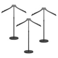 3 Pack Mannequin Torso, Adjustable Shirt Display Stand Height 20 to 34 Inches, Cap and Gown Display Stand Stable Clothing Garment Dress Form, Coat Jacket Hanger Easy to Install, Black - size: 3 Pack