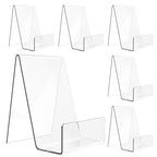 Aredpoook 6 Pack Acrylic Book Stand, Clear Easel Stand for Display, Book Display Holder, Display Stand for Album, CD, Magazine, Postcard, Picture, Plate, Artworks, Phone, Tablet