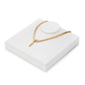 Small PU Leather Jewelry Bust Portrait Necklace Pendant Display Stand Trade Show Jewelry Mannequin USP-TT16613-new (White) - size: 6.3" x 6.3" x 1.97"