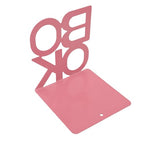 Decorative Bookends Book Ends Books DVDs CD Holder Video Game Organizer for Home Shelves Office School Study Metal Bookends Heavy Duty Non Skid Decorative (Pink) - size: Pink