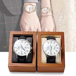 Oirlv Solid Wood Single Watch Display Stand Showcase Jewelry Stand Watch Holder with Pillow(Square Single, Grey) - color: Grey, size: Square Single